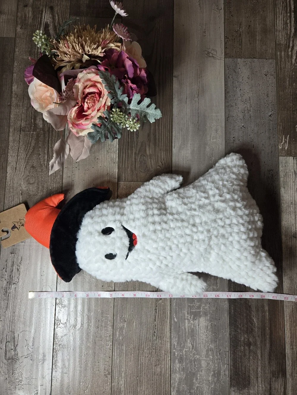 NWT Pally Paws Halloween Ghost Dog Toy – Large Plush Squeaky White Ghost